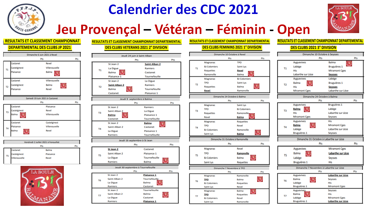Calendrier CDC JP + V + F + O 27/05/21 Calendrier CDC JP + V + F + O 27/05/21