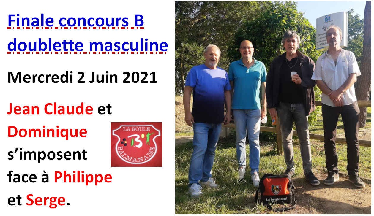 Résultats doublettes masculine et Féminine