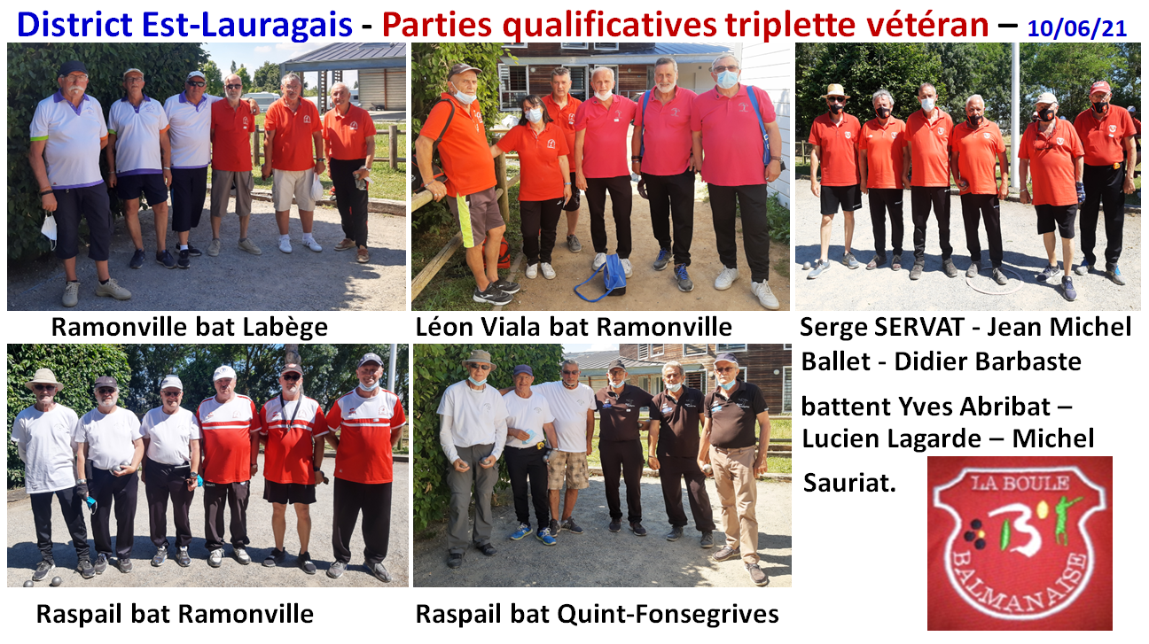 Qualificatif triplette vétéran 10/06/21 Qualificatif triplette vétéran 10/06/21