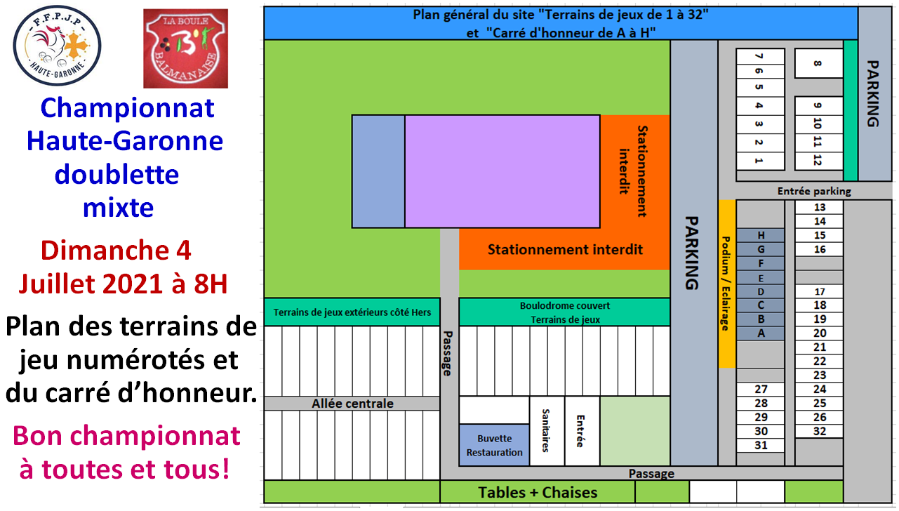 Plan terrains de jeu numérotés D mixte 04/07/21