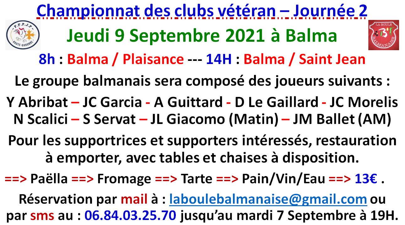 CDC vétéran Balma 09/09/21 CDC vétéran Balma 09/09/21