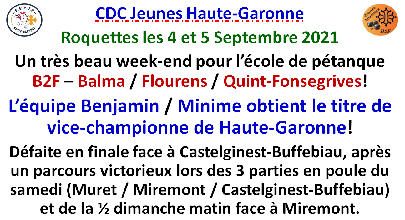 CDC Jeunes Haute-Garonne 2021 CDC Jeunes Haute-Garonne 2021