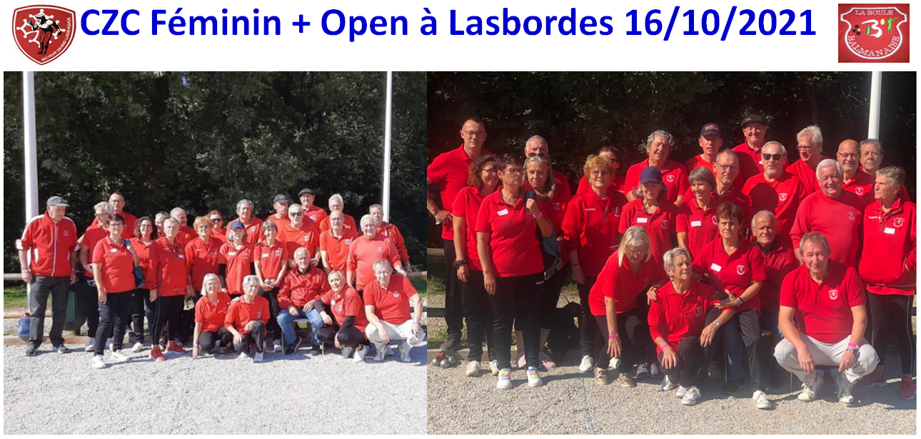 Classement J2 CZC Féminin + Open 16/10/21
