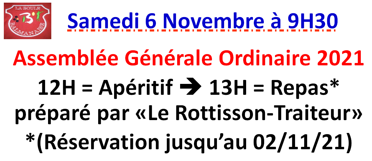 AGO La Boule Balmanaise 06/11/2021 AGO La Boule Balmanaise 06/11/2021