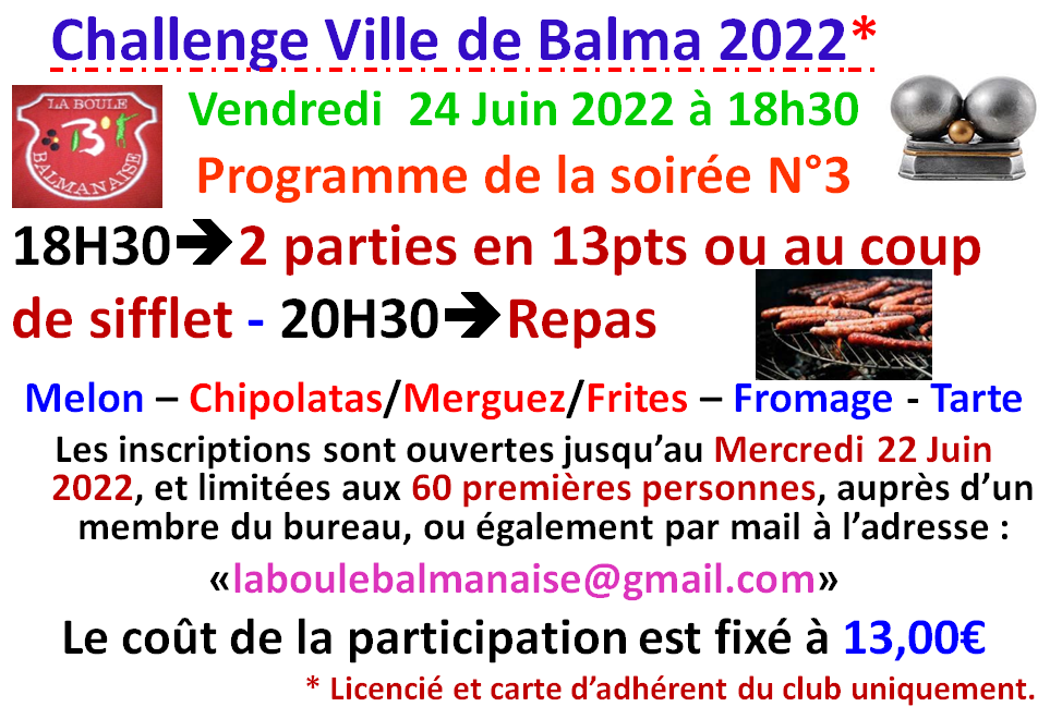 Challenge ville de Balma 24/06/22 Challenge ville de Balma 24/06/22