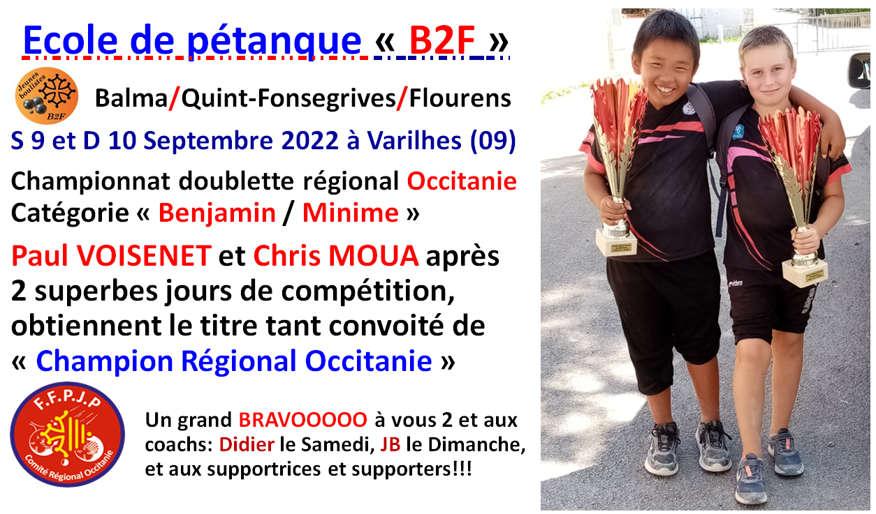 Championnat Régional Occitanie "Jeunes"