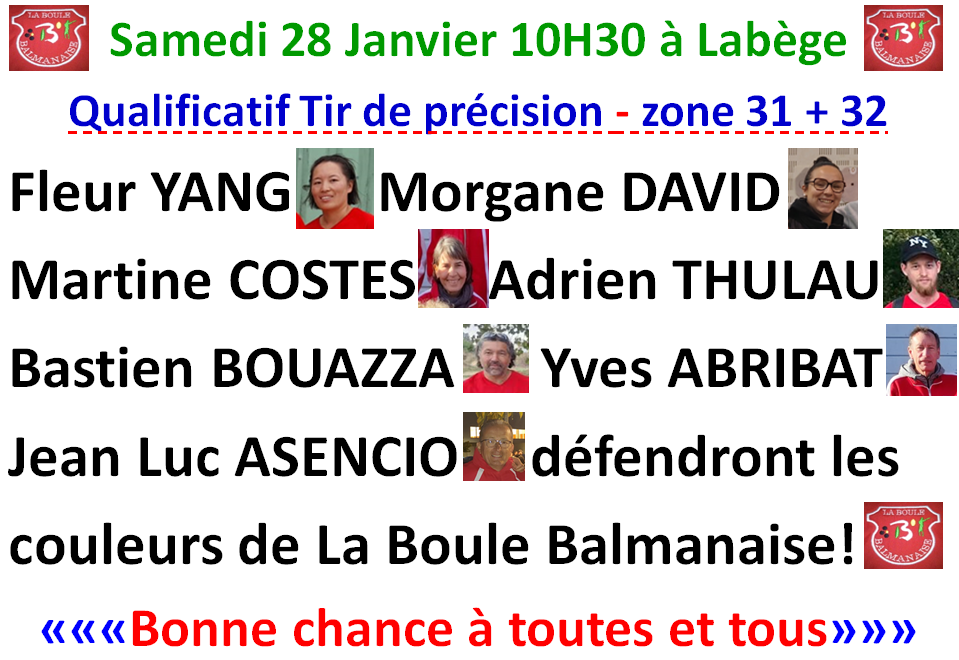 Qualificatif Tir de Précision Labège 28/01/23 Qualificatif Tir de Précision Labège 28/01/23