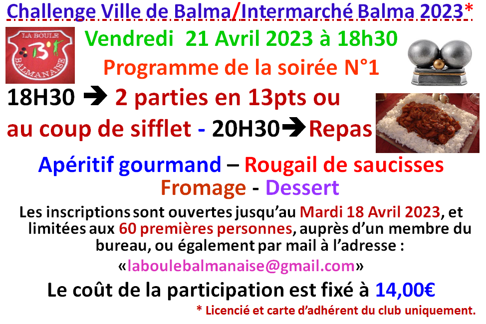 Challenge ville de Balma / Intermarché balma 21/04/23