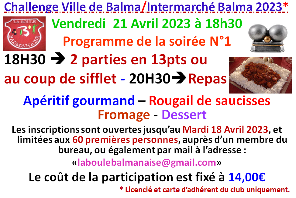 Challenge ville de Balma / Intermarché balma 21/04/23 Challenge ville de Balma / Intermarché balma 21/04/23