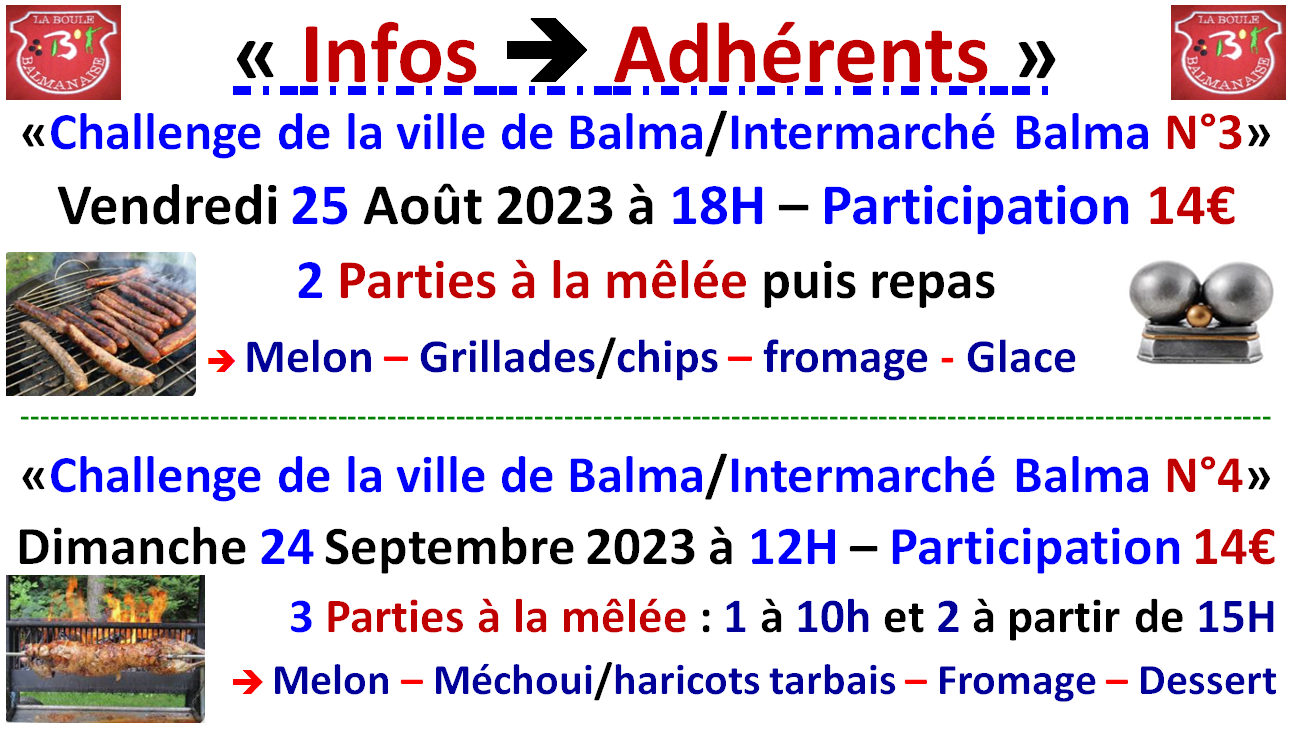 Challenge ville de Balma / Intermarché Balma 2023. Challenge ville de Balma / Intermarché Balma 2023.
