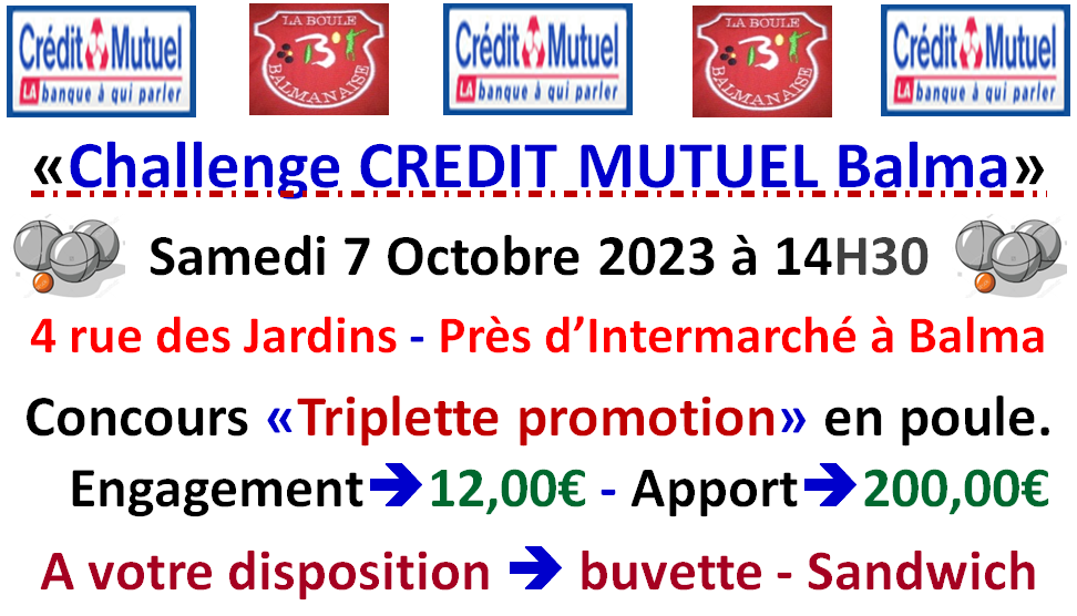 Challenge Crédit Mutuel 07/10/23