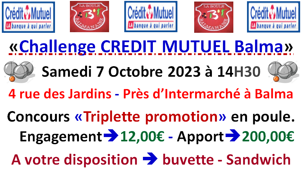 Challenge Crédit Mutuel 07/10/23 Challenge Crédit Mutuel 07/10/23