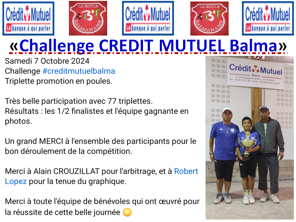 Challenge Crédit Mutuel 07/10/23