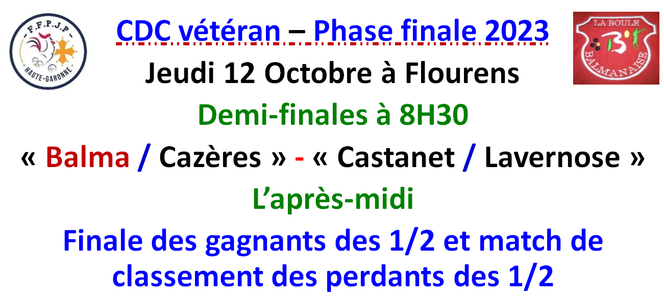 CDC Vétéran - Phase finale 2023