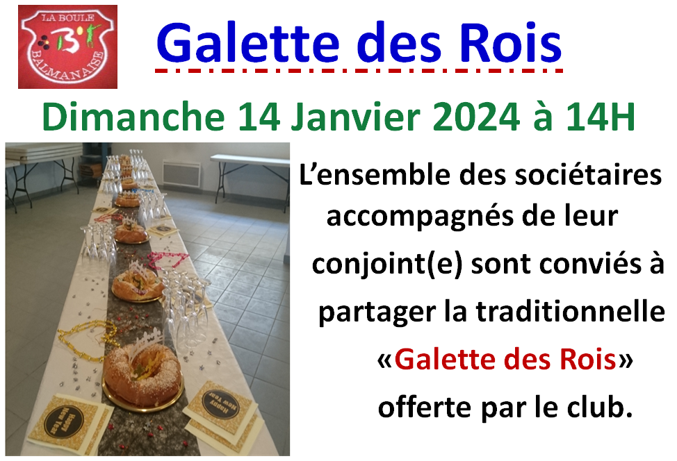 Galette des Rois 14/01/2024