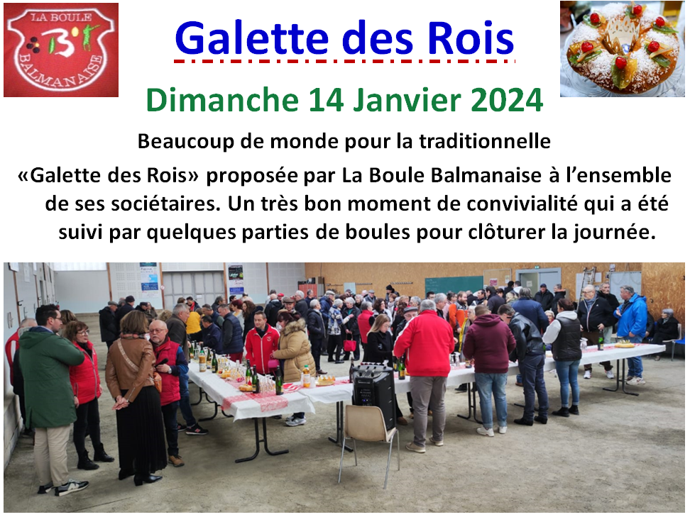 Galette des Rois 14/01/24