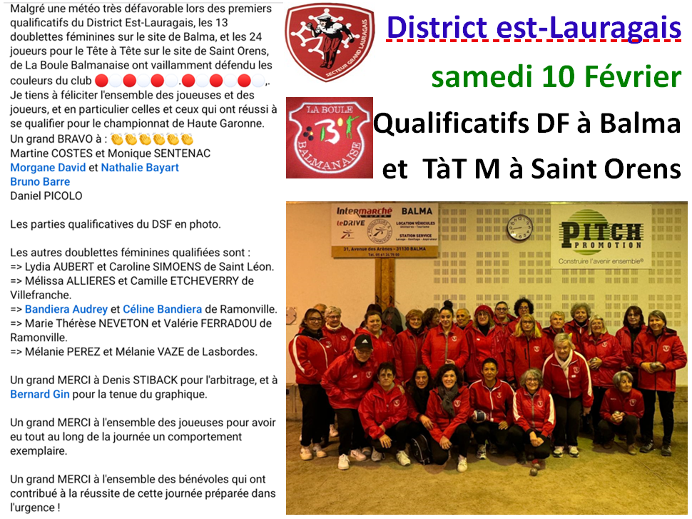 Qualificatifs district Est-Lauragais Qualificatifs district Est-Lauragais