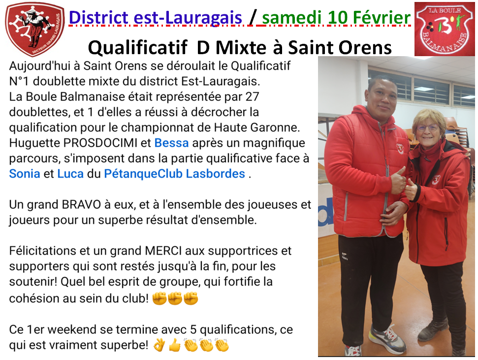 Qualificatif D Mixte 11/02/2024 Qualificatif D Mixte 11/02/2024