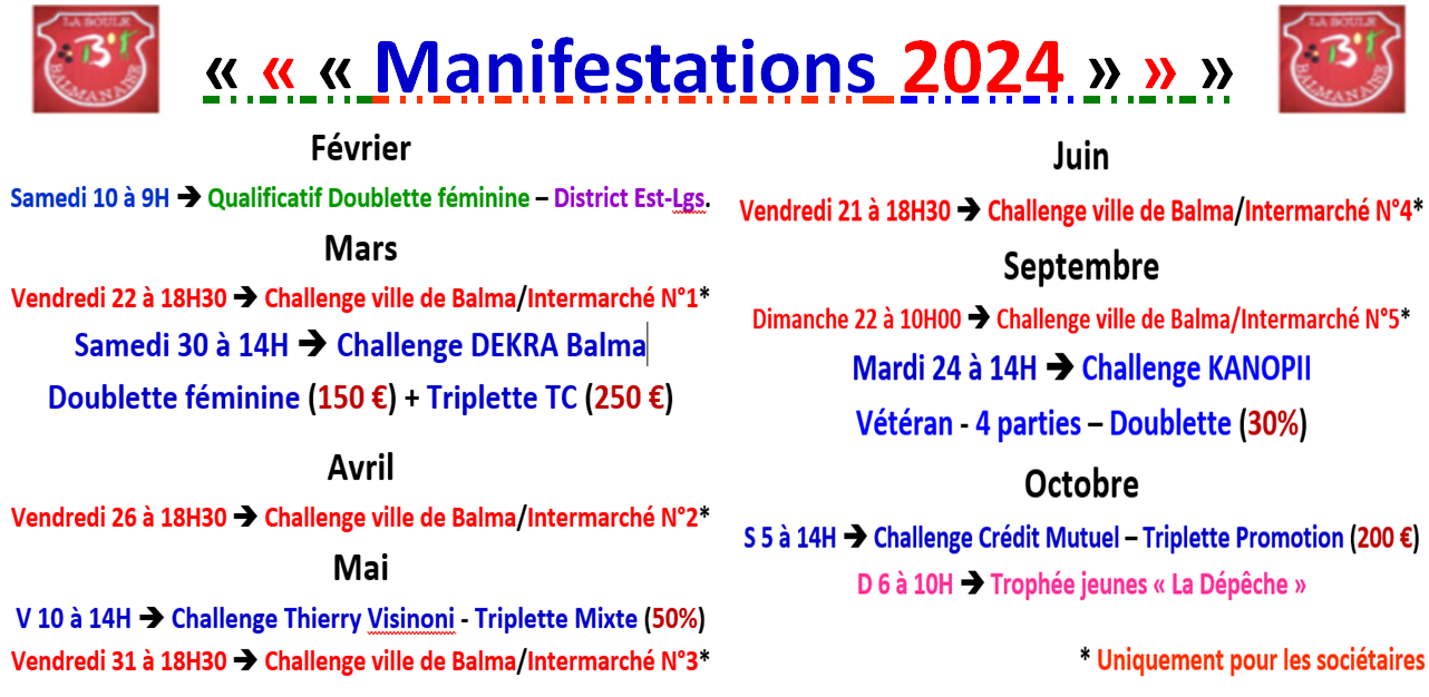 Manifestations LBB 2024 Manifestations LBB 2024