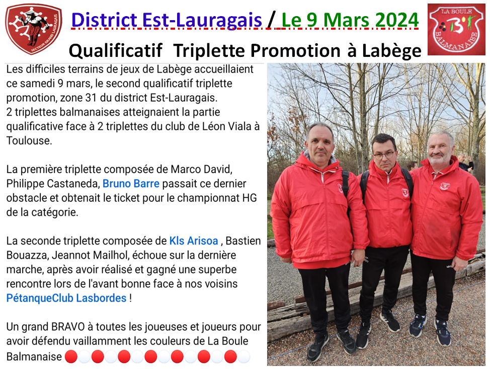 Q2 => Triplette Promotion Labège 09/03/24 Q2 => Triplette Promotion Labège 09/03/24