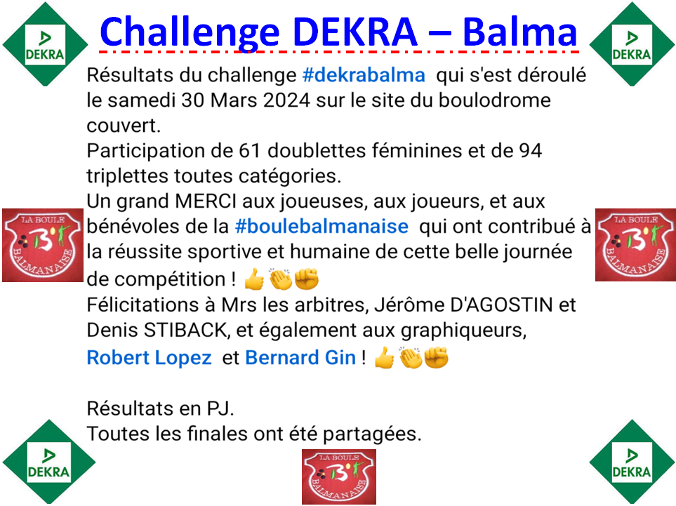 Challenge DEKRA Balma 30/03/24