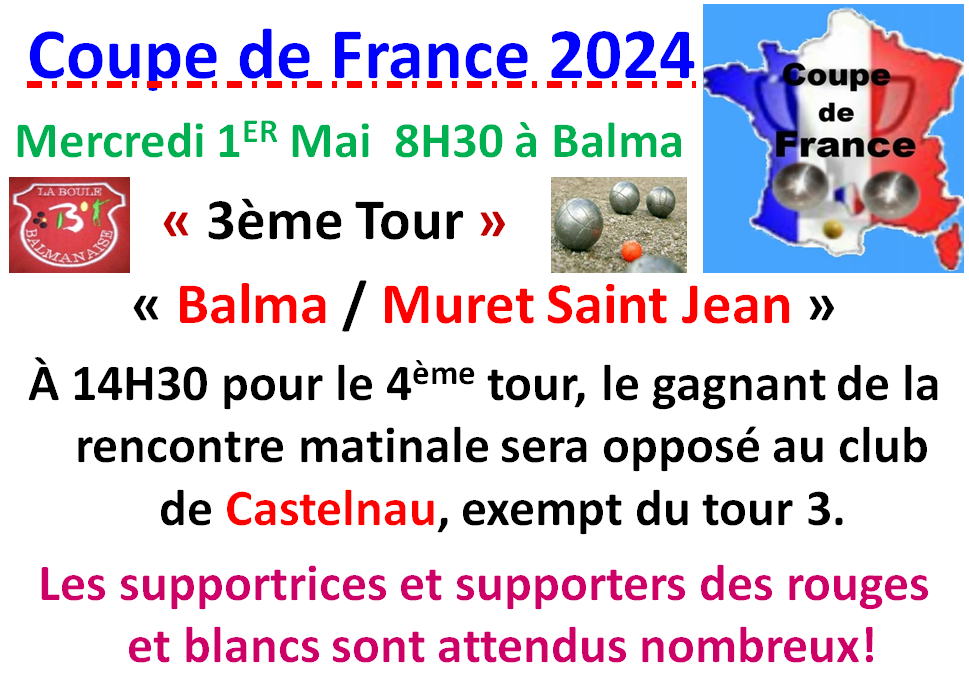 Coupe de France à Balma le 01/05/24