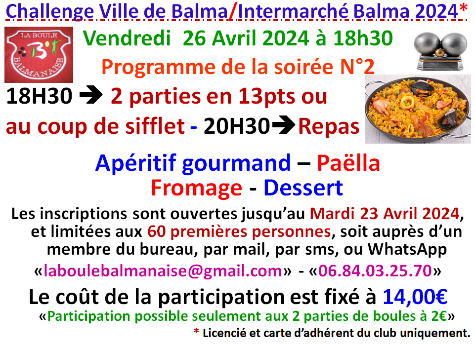 Challenge ville de Balma / Intermarché balma 26/04/24 Challenge ville de Balma / Intermarché balma 26/04/24