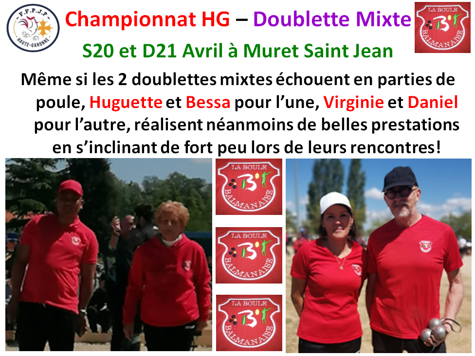 Championnat HG D Mixte 20/04/24 Championnat HG D Mixte 20/04/24