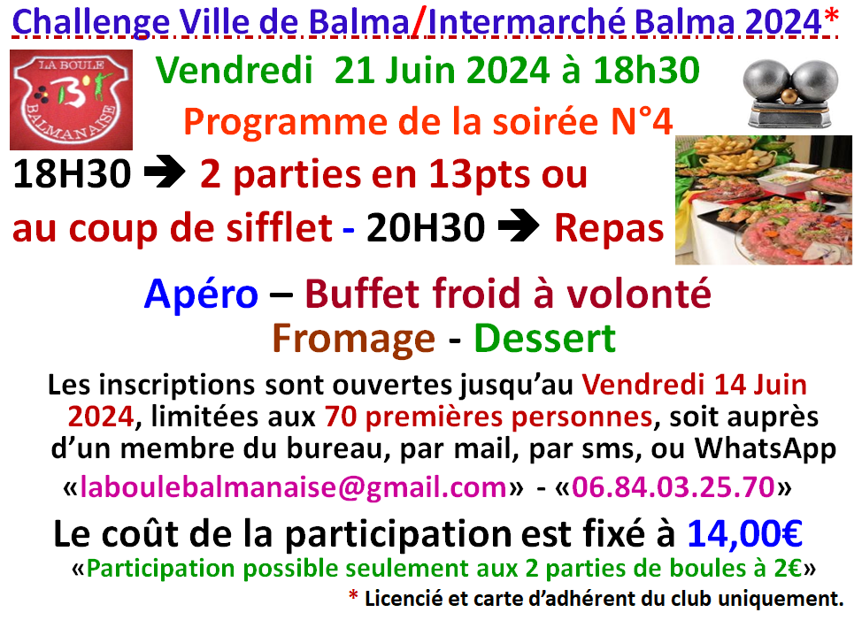 Challenge ville de Balma / Intermarché Balma 2024 Challenge ville de Balma / Intermarché Balma 2024