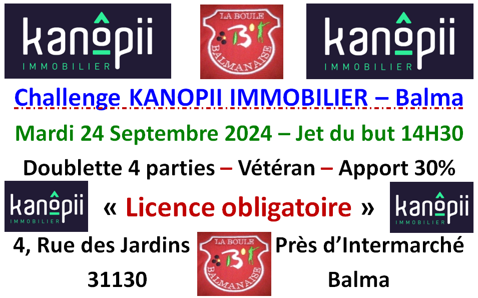 Challenge Kanopii Immobilier Balma 24/09/24 Challenge Kanopii Immobilier Balma 24/09/24