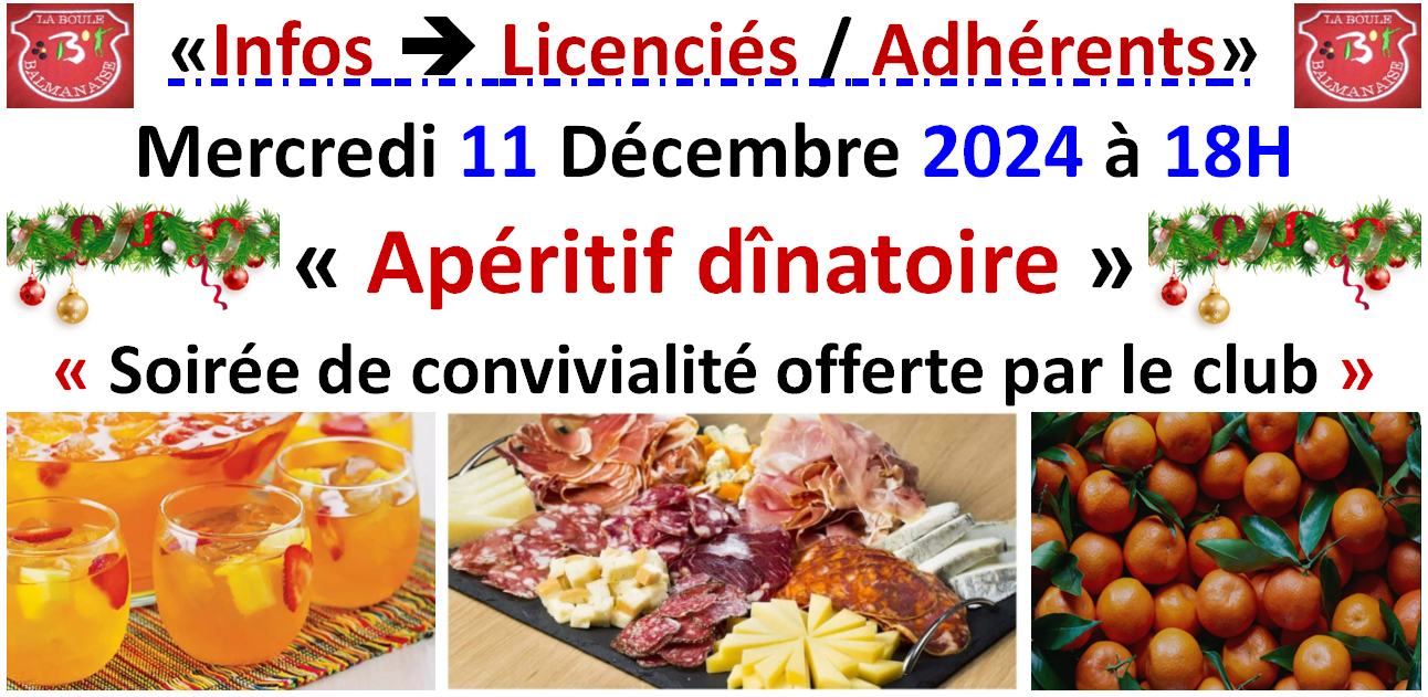 Apéritif dînatoire 11/12/24 Apéritif dînatoire 11/12/24