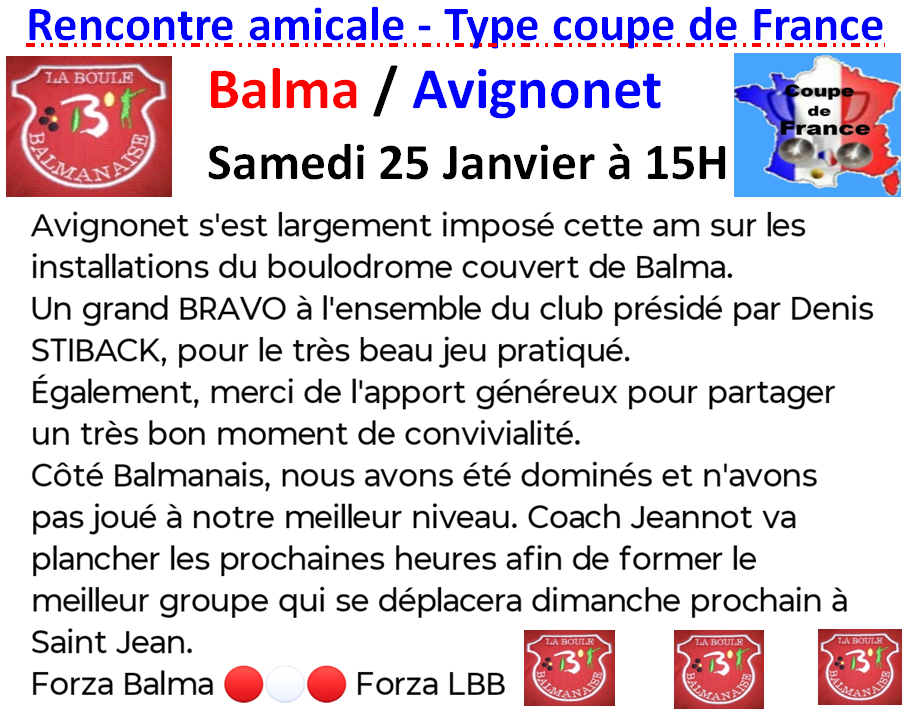 Balma / Avignonet 25/01/25 Balma / Avignonet 25/01/25