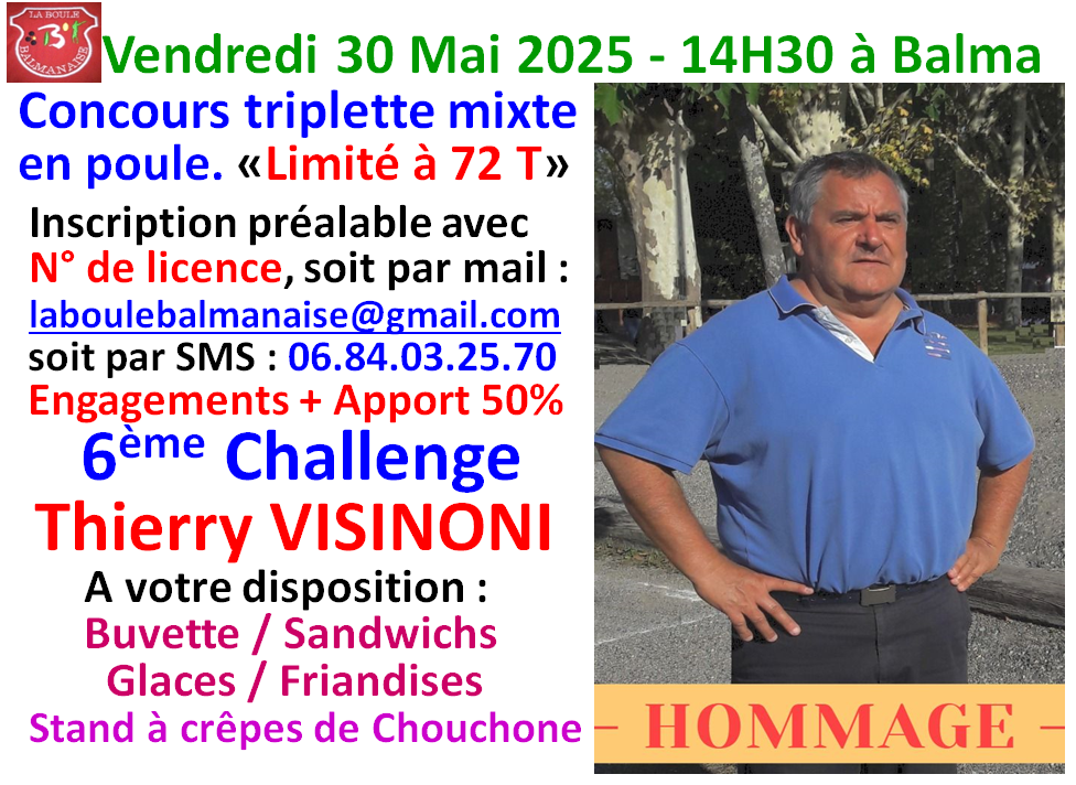 Challenge Thierry VISINONI T mixte 30/05/25 Challenge Thierry VISINONI T mixte 30/05/25