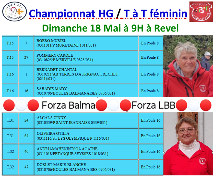 Championnat HG => DM + TTF Revel 17_18/05/25