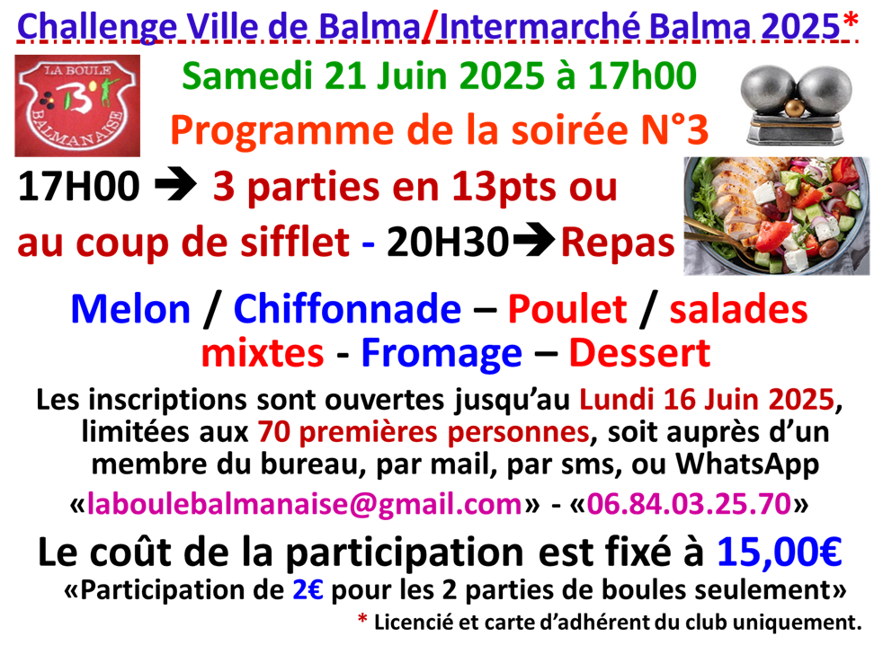 Challenge ville de Balma / Intermarché Balma 21/06/25 Challenge ville de Balma / Intermarché Balma 21/06/25