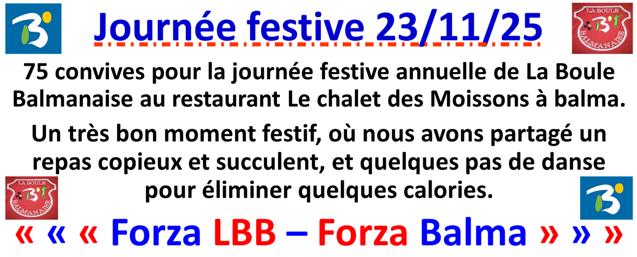 Journée festive 23/11/25 Journée festive 23/11/25