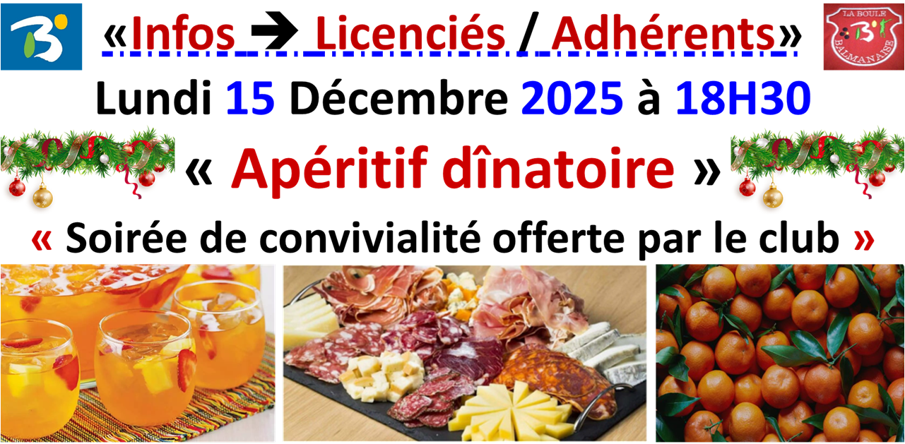 Apéritif dinatoire 15/12/25 Apéritif dinatoire 15/12/25
