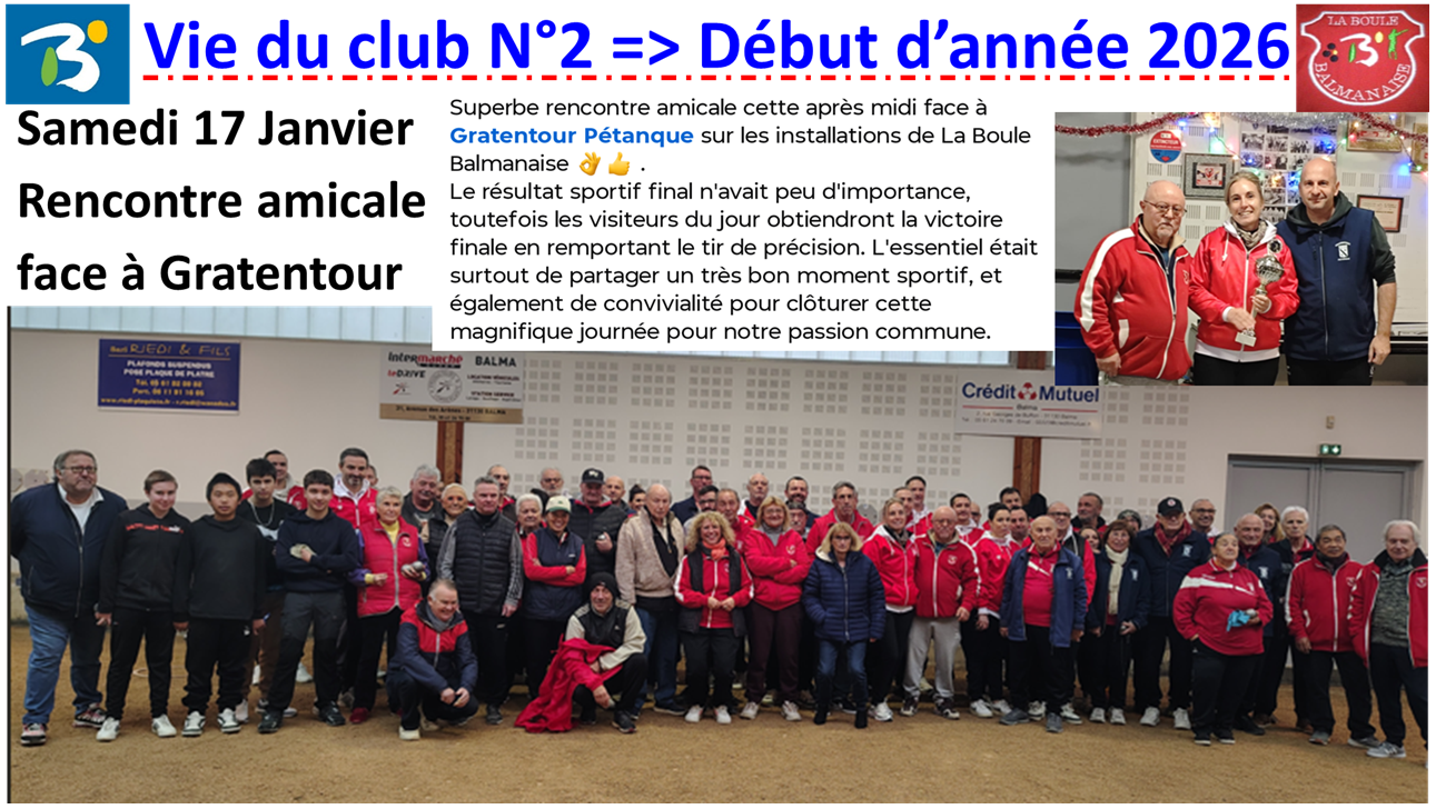 Vie du club => Début d'année 2026