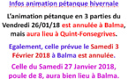 Infos Animation pétanque hivernale