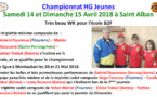 Résultats jeunes Chpt 31 à Saint Alban
