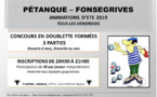 Animation pétanque Quint-Fonsegrives été 2019