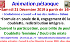Animation pétanque hivernale 21/12/19