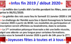 Infos fin 2019 / début 2020
