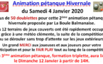 Animation pétanque hivernale N°2 du 04/01/2020