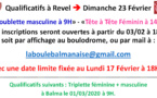 Inscriptions restauration + qualificatifs DM + TTF Revel 23/02/2020