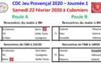 CDC Jeu Provençal J1 Colomiers 22/02/2020