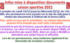 Infos permanence du 14/12 au 23/12/2020.