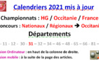 Version 1 mise à jour calendriers 2021