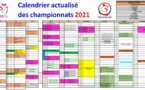 Calendrier actualisé championnats 2021