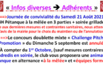 Infos diverses club 12/08/21